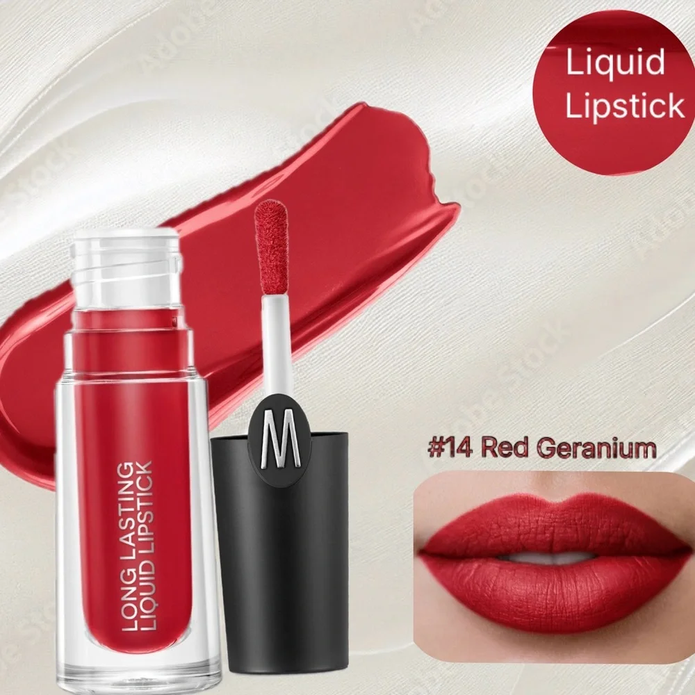 Wycon Cosmetics Long Lasting Liquid Lipstick #17 Red Geranium NIP